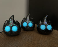 Ash-ling the baby fire wispling resin art toy 'Holo Galaxy' Colorway DELAYED